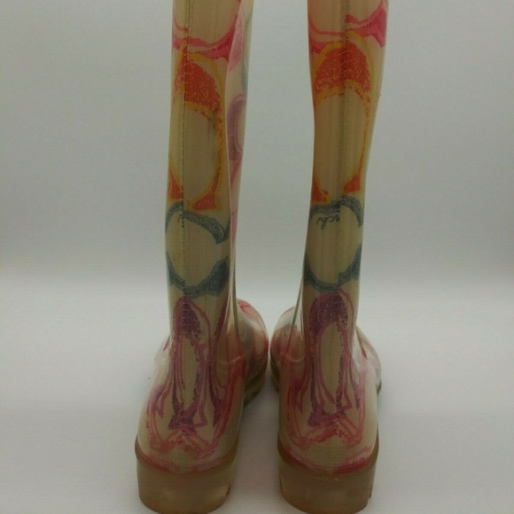 Coach Pixy Dream Signature C Rubber Rain Boots 6 B - Picture 5 of 7